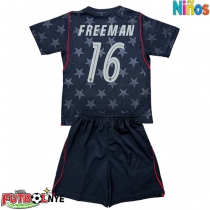 Camiseta Estados Unidos Alex Freeman #16 Visitante Equipación para niños Mundial 2026 manga corta (+ pantalones cortos)